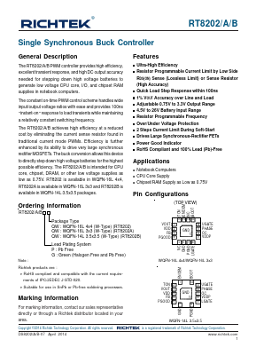 RT8202 Datasheet PDF Richtek Technology