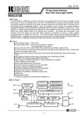 RS5C372B-E1 Datasheet PDF RICOH Co.,Ltd.