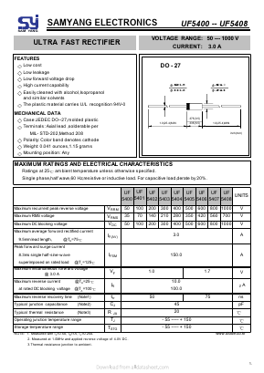 UF5401 Datasheet PDF SAMYANG ELECTRONICS CO.,LTD.