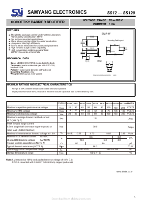 SS1200 Datasheet PDF SAMYANG ELECTRONICS CO.,LTD.
