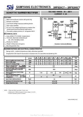 SRF8150CT Datasheet PDF SAMYANG ELECTRONICS CO.,LTD.