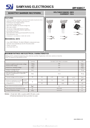 SR10300D1 Datasheet PDF SAMYANG ELECTRONICS CO.,LTD.