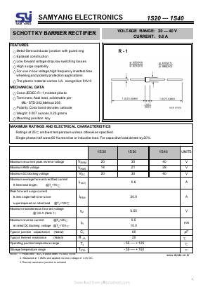 1S20 Datasheet PDF SAMYANG ELECTRONICS CO.,LTD.