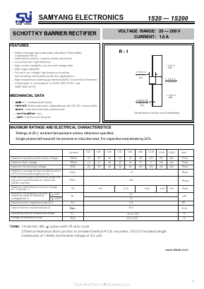 1S200 Datasheet PDF SAMYANG ELECTRONICS CO.,LTD.