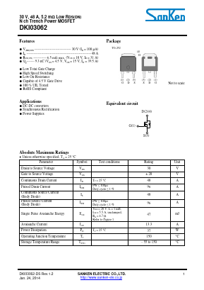 DKI03062 Datasheet PDF Sanken Electric co.,ltd.