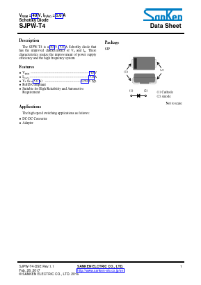 SJPW-T4 Datasheet PDF Sanken Electric co.,ltd.