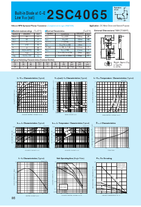 2SC4065 Datasheet PDF Sanken Electric co.,ltd.