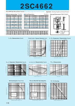 2SC4662 Datasheet PDF Sanken Electric co.,ltd.