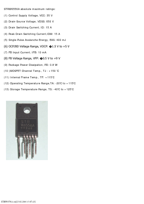 STR-W6556A Datasheet PDF Sanken Electric co.,ltd.