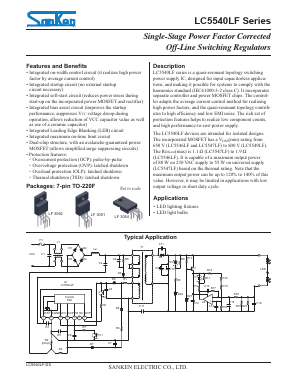 LC5547LF Datasheet PDF Sanken Electric co.,ltd.