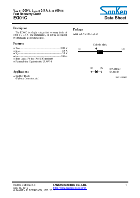 EG01C Datasheet PDF Sanken Electric co.,ltd.