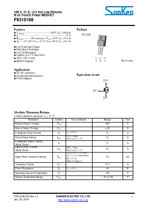 FKI10198 Datasheet PDF Sanken Electric co.,ltd.