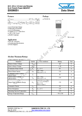 EKI06051 Datasheet PDF Sanken Electric co.,ltd.