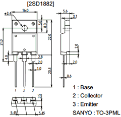 2SD1882 Datasheet PDF SANYO -> Panasonic