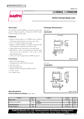 LC89962 Datasheet PDF SANYO -> Panasonic