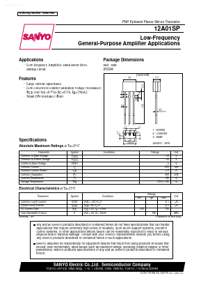 12A01SP Datasheet PDF SANYO -> Panasonic
