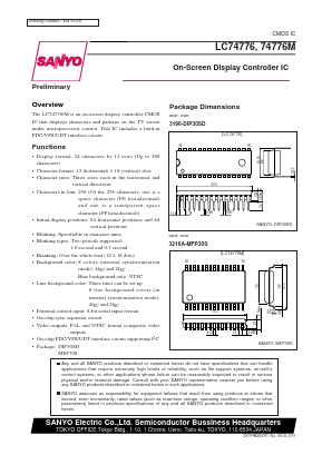 LC74776 Datasheet PDF SANYO -> Panasonic