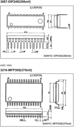 LC65P29 Datasheet PDF SANYO -> Panasonic