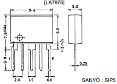 LA7975 Datasheet PDF SANYO -> Panasonic