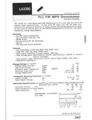 LA3390 Datasheet PDF SANYO -> Panasonic