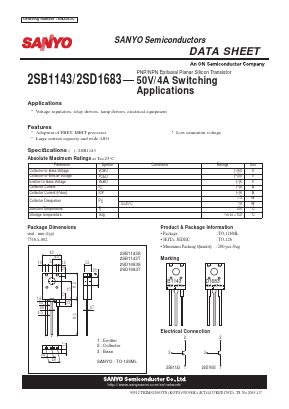 D1683 Datasheet PDF SANYO -> Panasonic