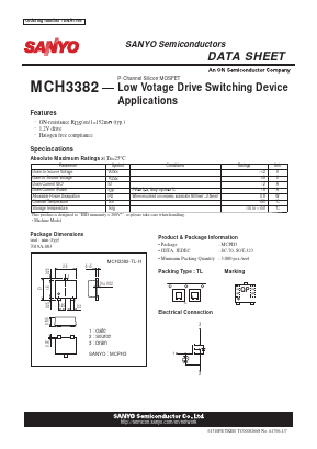 MCH3382-TL-H Datasheet PDF SANYO -> Panasonic
