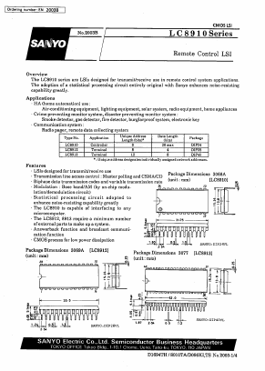 LC8910 Datasheet PDF SANYO -> Panasonic