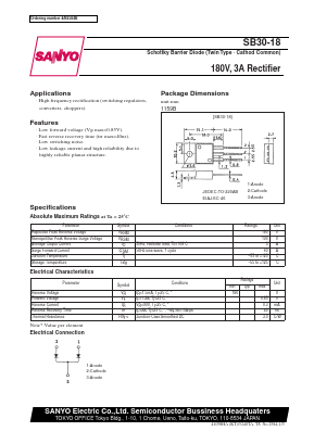 SB30-18 Datasheet PDF SANYO -> Panasonic