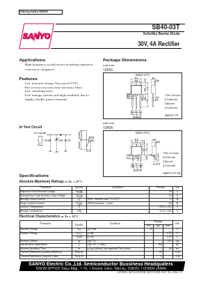 SB40-03T Datasheet PDF SANYO -> Panasonic