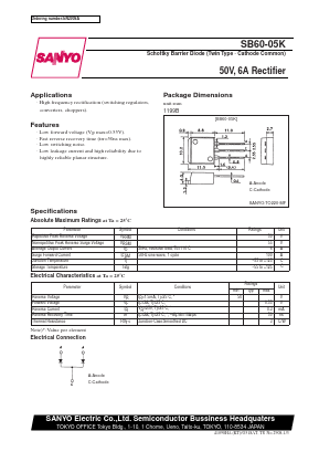 SB60-05K Datasheet PDF SANYO -> Panasonic