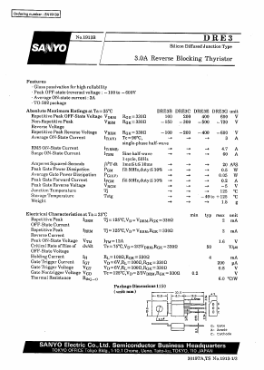 DRE3 Datasheet PDF SANYO -> Panasonic