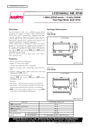 LC321664AT Datasheet PDF SANYO -> Panasonic