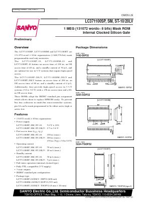 LC371100ST Datasheet PDF SANYO -> Panasonic