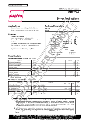 2SC3294 Datasheet PDF SANYO -> Panasonic