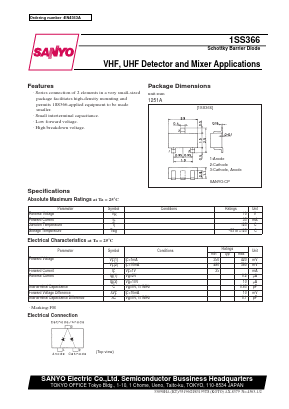 1SS366 Datasheet PDF SANYO -> Panasonic