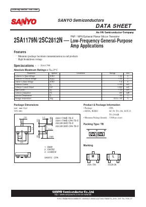 2SA1179N Datasheet PDF SANYO -> Panasonic