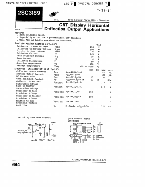 C3189 Datasheet PDF SANYO -> Panasonic