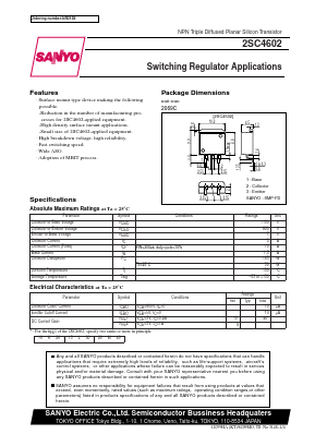2SC4602 Datasheet PDF SANYO -> Panasonic