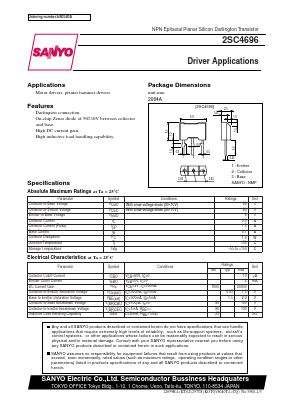 2SC4696 Datasheet PDF SANYO -> Panasonic