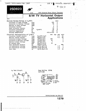 D823 Datasheet PDF SANYO -> Panasonic