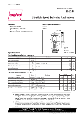 J254 Datasheet PDF SANYO -> Panasonic