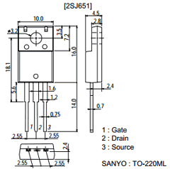2SJ651 Datasheet PDF SANYO -> Panasonic