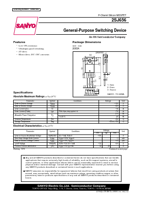 2SJ656 Datasheet PDF SANYO -> Panasonic