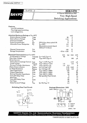 2SK147 Datasheet PDF SANYO -> Panasonic