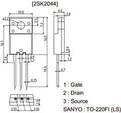 K2044 Datasheet PDF SANYO -> Panasonic