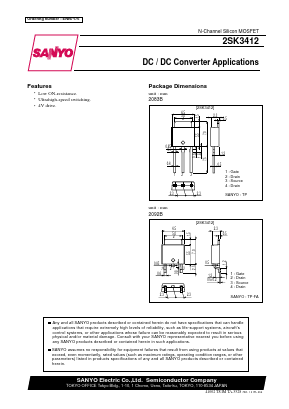 2SK3412 Datasheet PDF SANYO -> Panasonic