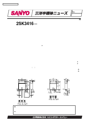 2SK3416 Datasheet PDF SANYO -> Panasonic