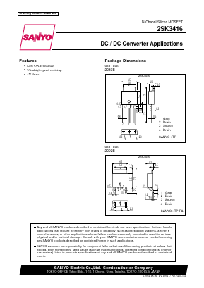 2SK3416 Datasheet PDF SANYO -> Panasonic