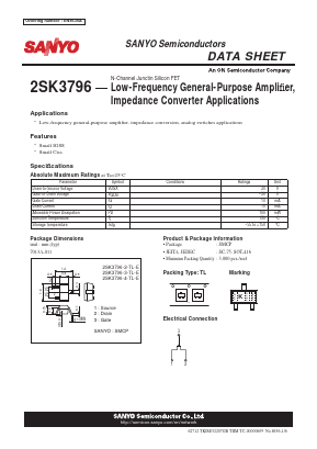 2SK3796-4-TL-E Datasheet PDF SANYO -> Panasonic
