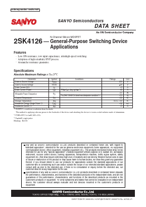 K4126 Datasheet PDF SANYO -> Panasonic